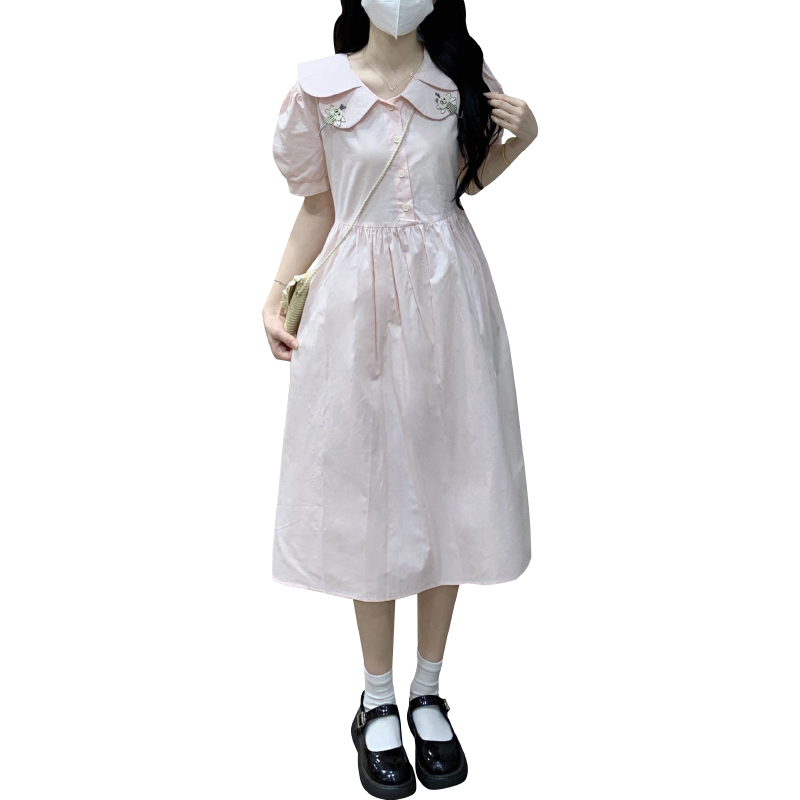 Sweet Fresh Summer Dress with Doll Collar for Petite Students - Image 5