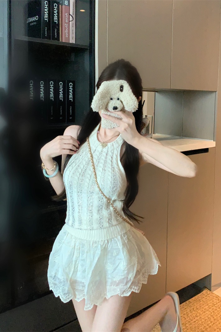 Rhinestone Knit Reversible Halter Tube Top for Women - Image 5