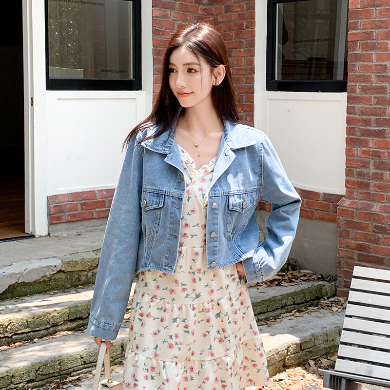 Women’s Retro Loose Short Denim Jacket Korean Style Fall Winter